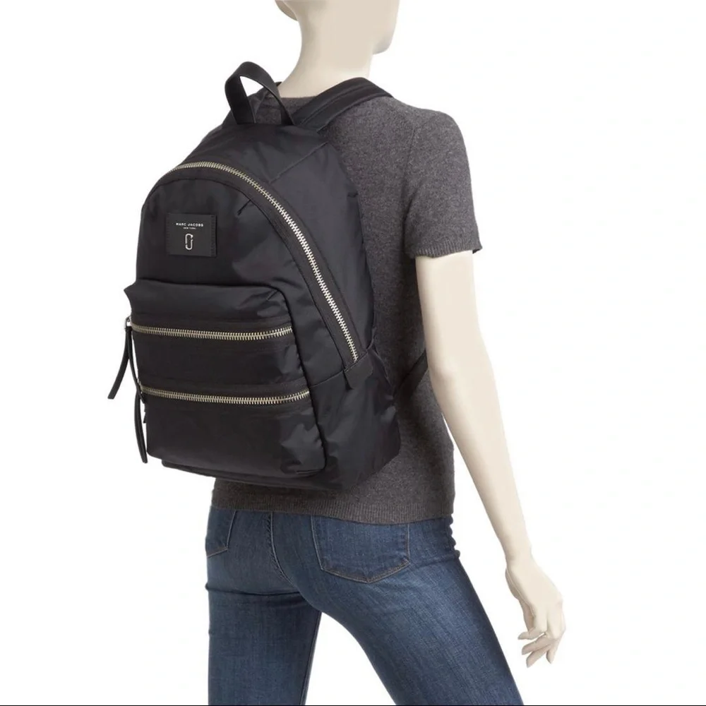 Marc Jacobs Black Biker Nylon Backpack
